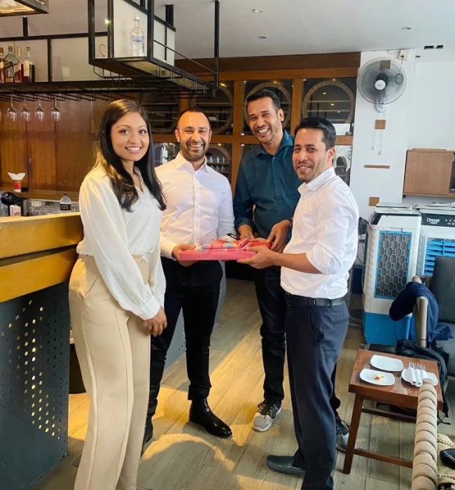 Greeting global client Mr. Shen on his visit to Bangladesh